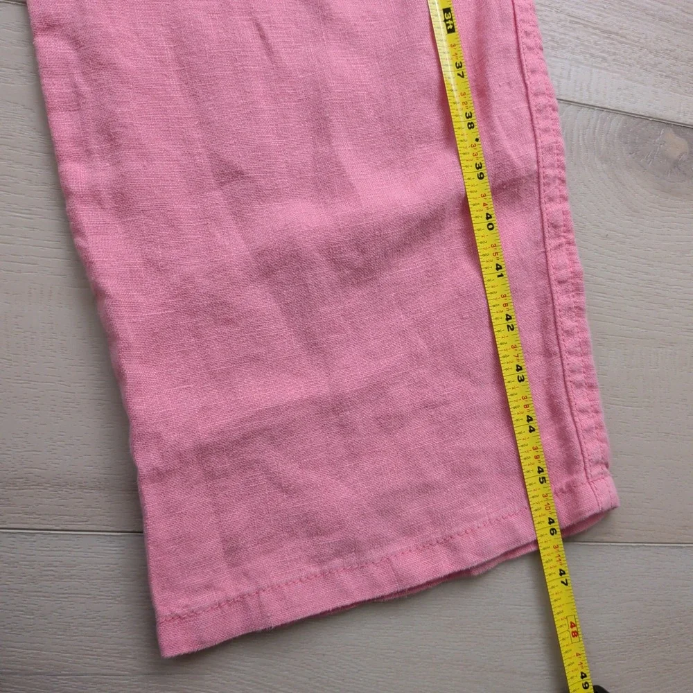 NEW The Territory Ahead 100% Linen Straight Leg Pants Mens 40x34 Pink T3020